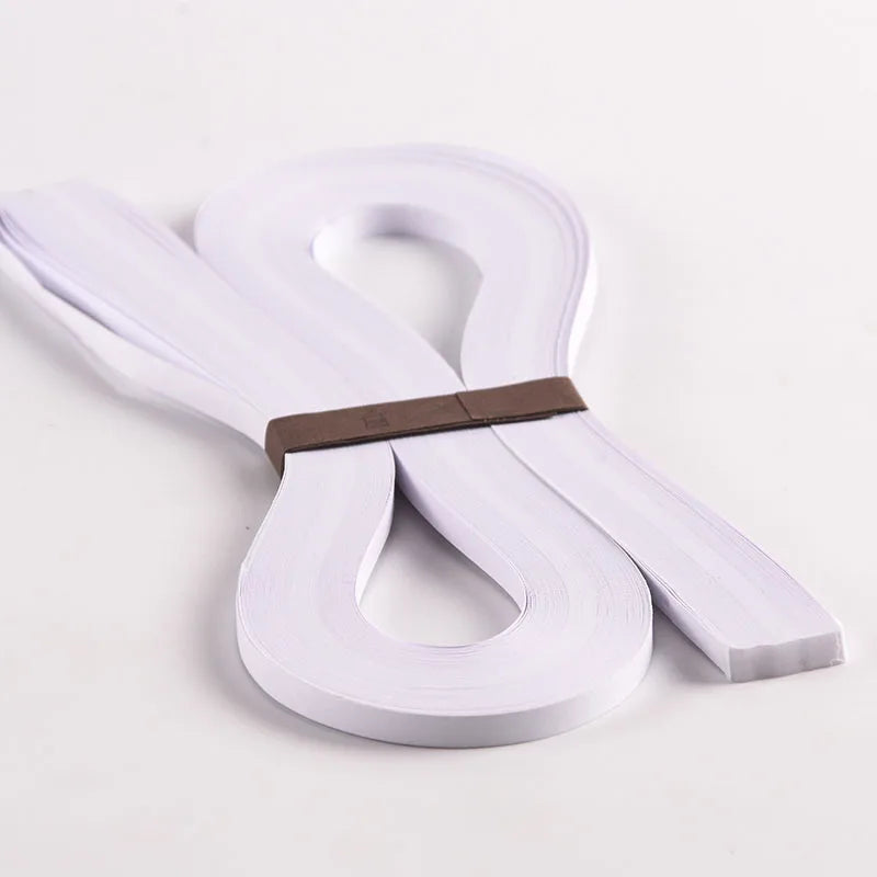2 Packs 120 Quilling Paper Strips X2 White 53cm Long 5mm Wide Origami Handmade DIY Art Craft Paper