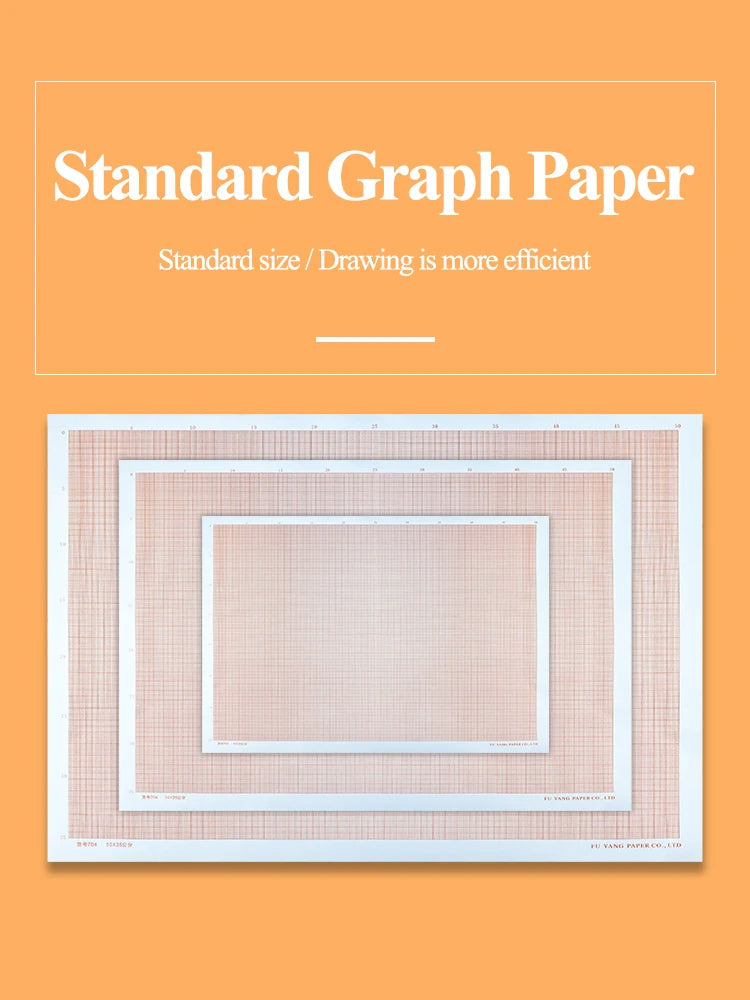 Standard Coordinate Paper A4/A3/A2 Grid Paper Plaid Drawing Paper Manuscript Drafting K-line Calculation Graph Logarithmic Paper