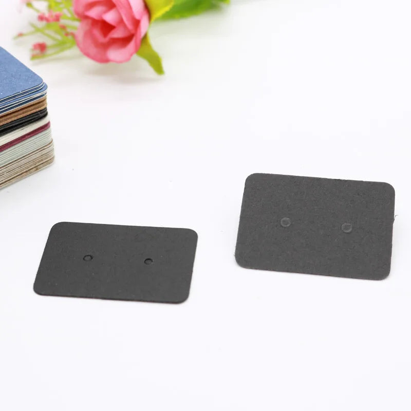 50pcs Earring Cards Packaging 2.5x3.5cm Ear Studs Display Card Cardboard Blank Kraft Paper Price Tag
