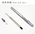 WANCHER Ballpoint Pen Original Hexagon Brass Metal Rotary Black 0.5mm Refill Replaceable W1558 Office School Stationery
