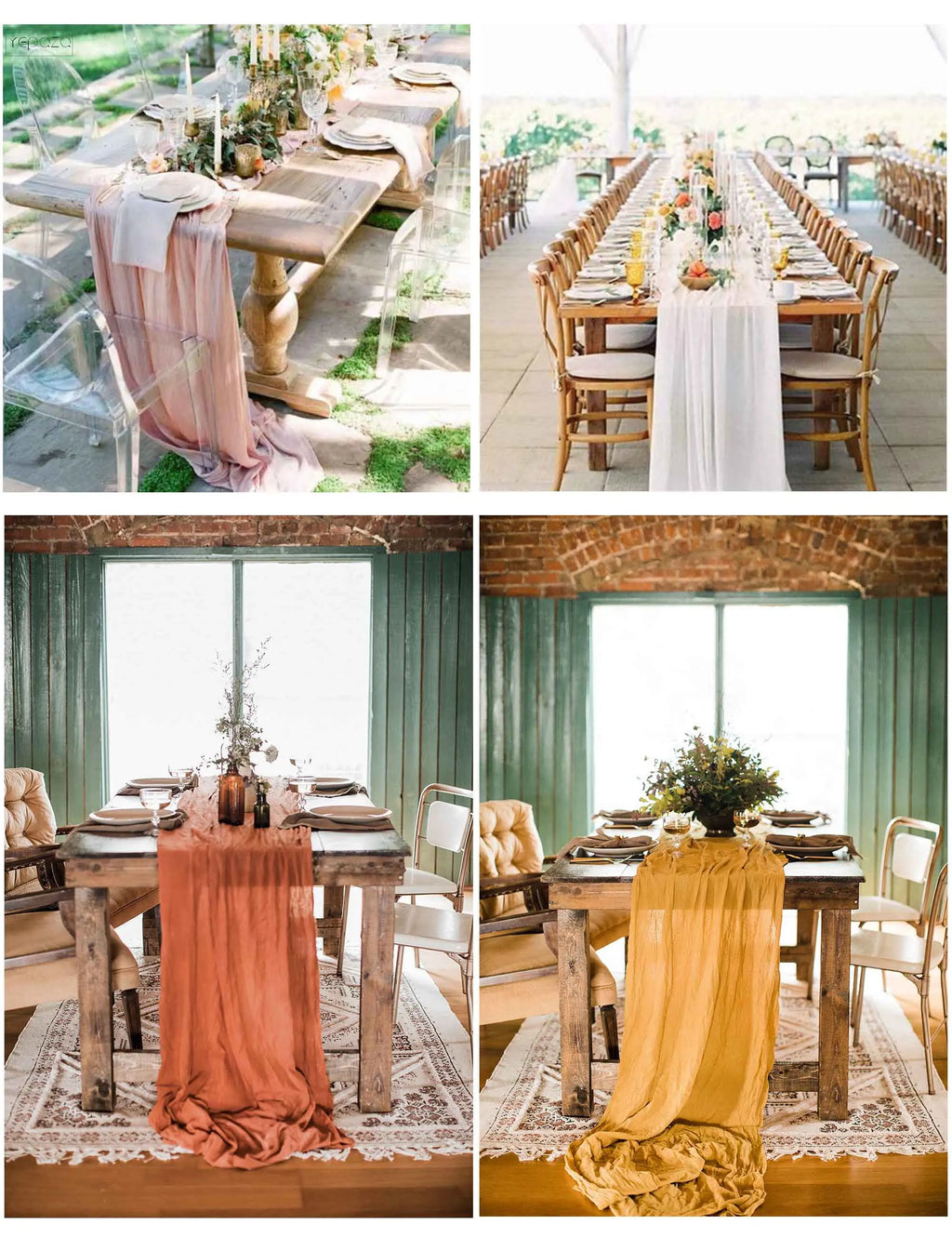 6PCS 43x43cm Dinner Table Rustic Decor Muslin Tea Towels, Birthday Decore Retro Cotton Cheesecloth, Cotton Gauze Wedding Napkins