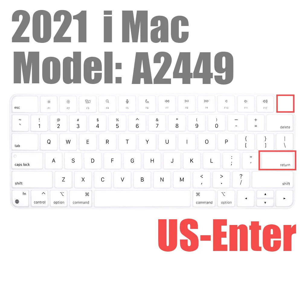 For Apple Magic Keyboard Cover (2021 release) A2450 A2449 Stickers iMAC Keyboard Protector Silicone Bluetooth keyboard case New