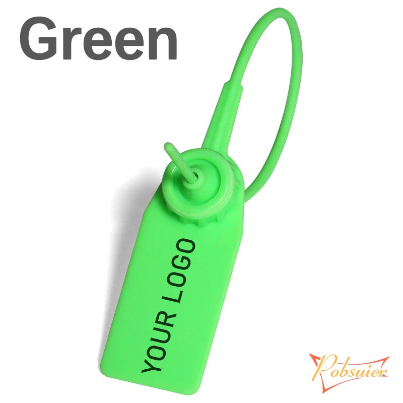 Pobsuier 100Pcs Custom Plastic Labels Clothing Brand Tag Disposable Personalized Security Hang Tags for Clothes Shoes 180mm/7.1"