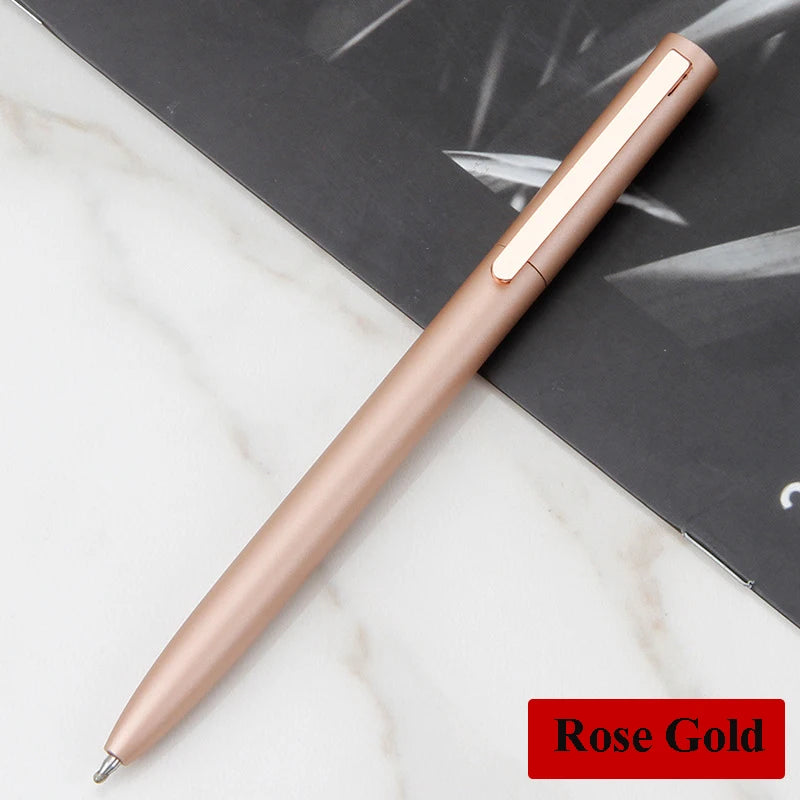 Metal Rotating Gel Pen Sign Pen with Refills for Xiaomi Metal Sign Pens 0.5MM Smooth Low-Key Elegant and Firm Office Business
