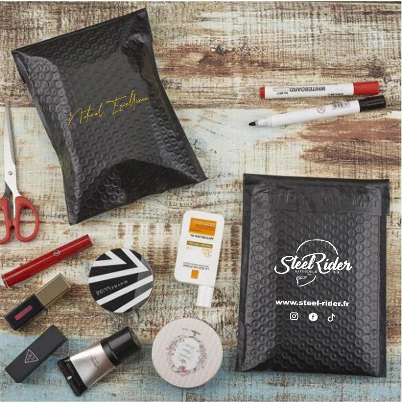 50pcs Poly Bubble Envelope Bags with Logo Printed Padded Shipping Envelopes With Bubble Mailing Bag Shipping Gift Packages Bags