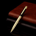 1 PC High Quality Luxury Full Metal Ballpoint Pen Silver Plating Ball Pens Business Writing Signing School Office Supplies 03733