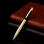 1 PC High Quality Luxury Full Metal Ballpoint Pen Silver Plating Ball Pens Business Writing Signing School Office Supplies 03733