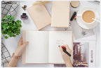 100% Genuine Leather Cover A5A6B6 Sketchbook Planner with Grid Blank Insert Retro Notebooks and Journals Diary Cover Stationery