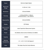 IP54 Calipers Stainless Steel Digital Pachymeter Caliber Measuring Tools Carpenter Tools Electronic Caliper Metal Vernier Ruler