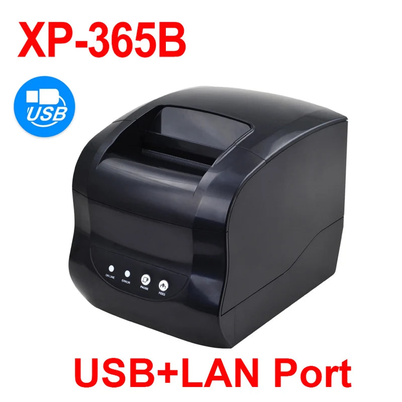 Xprinter 80mm Thermal Label Printer 2,3 Inch Barcode Sticker Printer Bluetooth Receipt Printer LAN/Bluetooth/USB