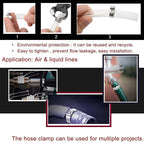 Pipe Clamp High Quality 10 PCS Stainless Steel 304 Single Ear Hose Clamps Assortment Kit Single 5.3-31mm Multiple specifications