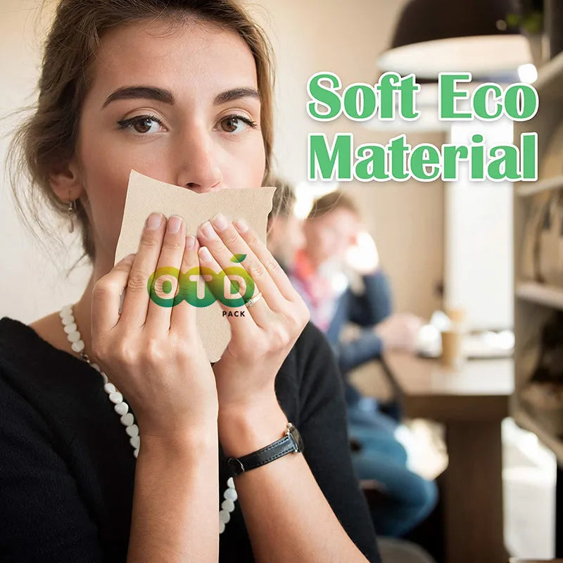 100% Compostable and Eco-friendly Paper Dinner Napkins Perfect for Everyday Dinning,Beverages or Cocktail Disposable
