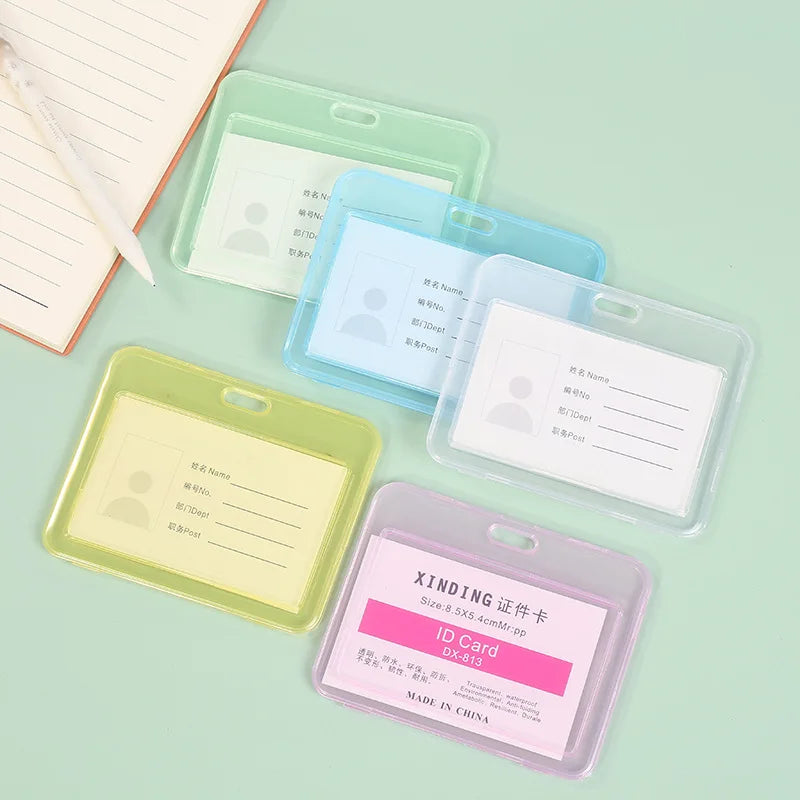Women Men Card Cover Case Plastic Transparent Business Credit Cards Bank ID Card Sleeve Protect Holder Case for Student