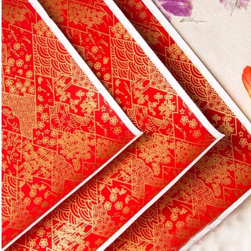 Origami Japanese Chiyogami Yunzen Paper, Hand-silk Screened Craft Paper For Gift Wrapping Box Doll Decoration 20 Sheets