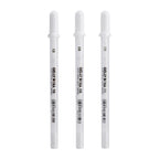 1Pc Sakura Gelly Roll Gel Pen White Color 0.5/0.8 /1.0mm High Light Marke Pen Black Cardboard Art Painting Pen White Line Pens