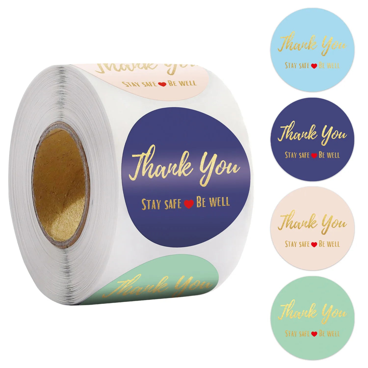 100-500pcs Laser Thank You Stickers for Small Business Holographic Silver Adhesive Labels for Bags Boxes Envelope Mail GIft