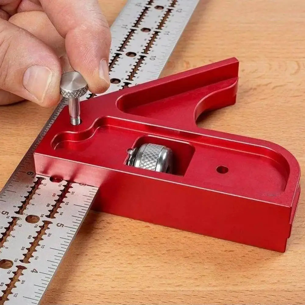 T-type Hole Ruler Professional Combination Square Angle Ruler Adjustable Protractor Right Angle Ruler Carpenter Measuring Tools
