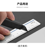 Youpin 4 in 1 Fizz Metal Ruler Stationery Set Aluminum Alloy Multifunctional Combination Ruler Ruler Triangle Protractor Drawing