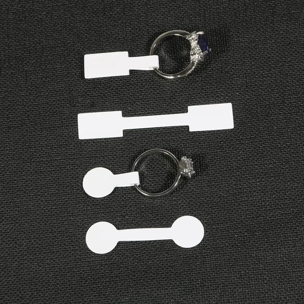 Wholesale 100 Pieces White Blank Price Tag Square Round Heads Paper Labels Sticker For Ring Necklace Bracelet Jewelry Display