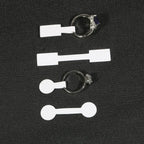 Wholesale 100 Pieces White Blank Price Tag Square Round Heads Paper Labels Sticker For Ring Necklace Bracelet Jewelry Display