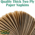 100% Compostable and Eco-friendly Paper Dinner Napkins Perfect for Everyday Dinning,Beverages or Cocktail Disposable