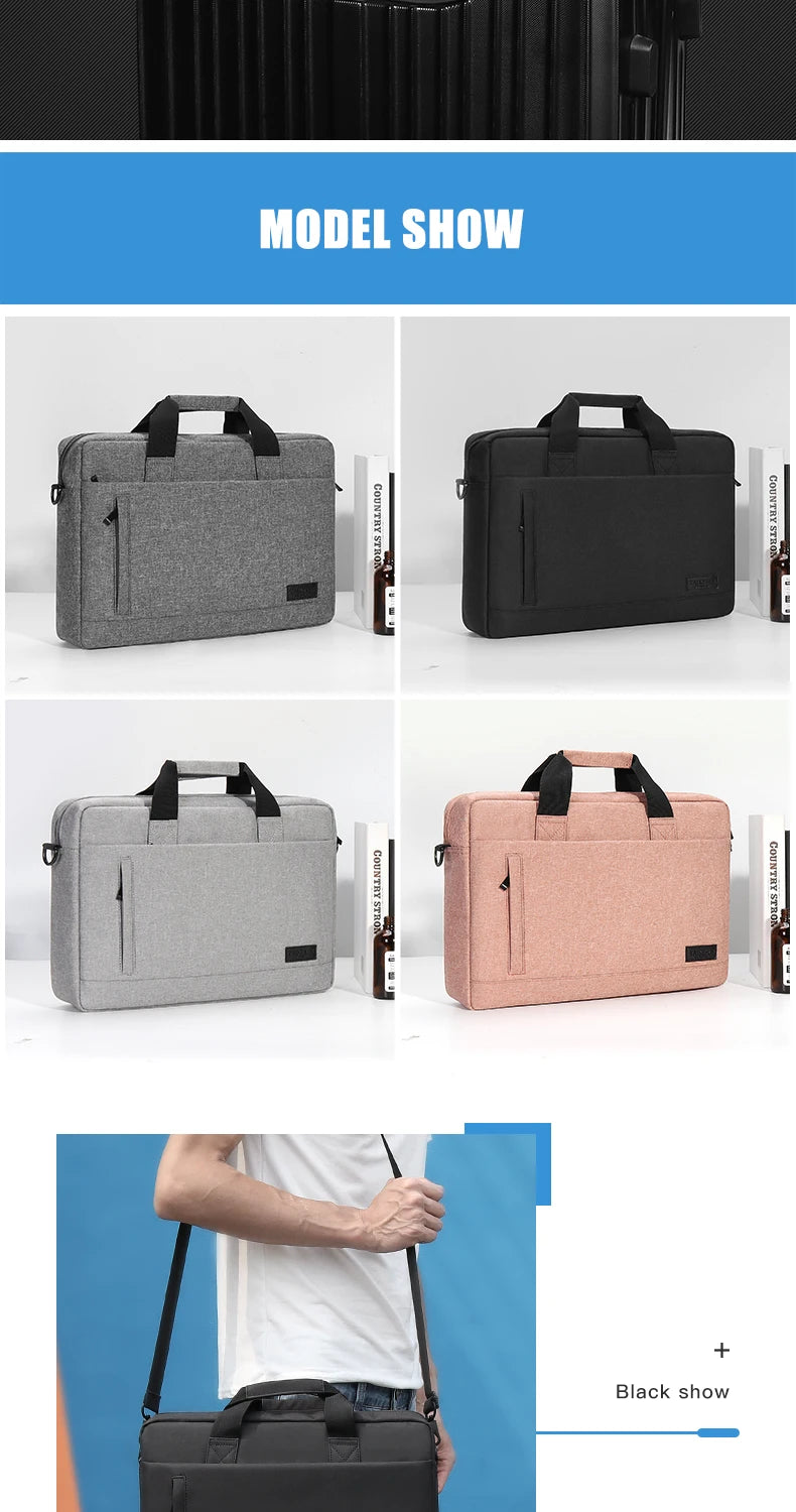 Business Laptop Bag Case Shoulder Tote Bag Notebook Bag Briefcase For 13 15 17 Inch Macbook Air Pro HP Huawei Asus Dell