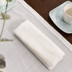 12pcs Table Napkins Wedding Party Dinner Table White Cloth Napkin Restaurant Home Napkins Cotton Linen Handkerchie 4 Size