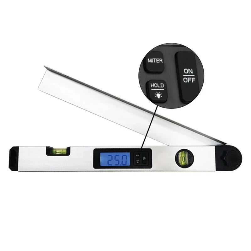 0-230 Degree Digital Protractor 400mm 16inch Range Finder Digital Angle Finder Level Digital Spirit Level Angle Finder Meter