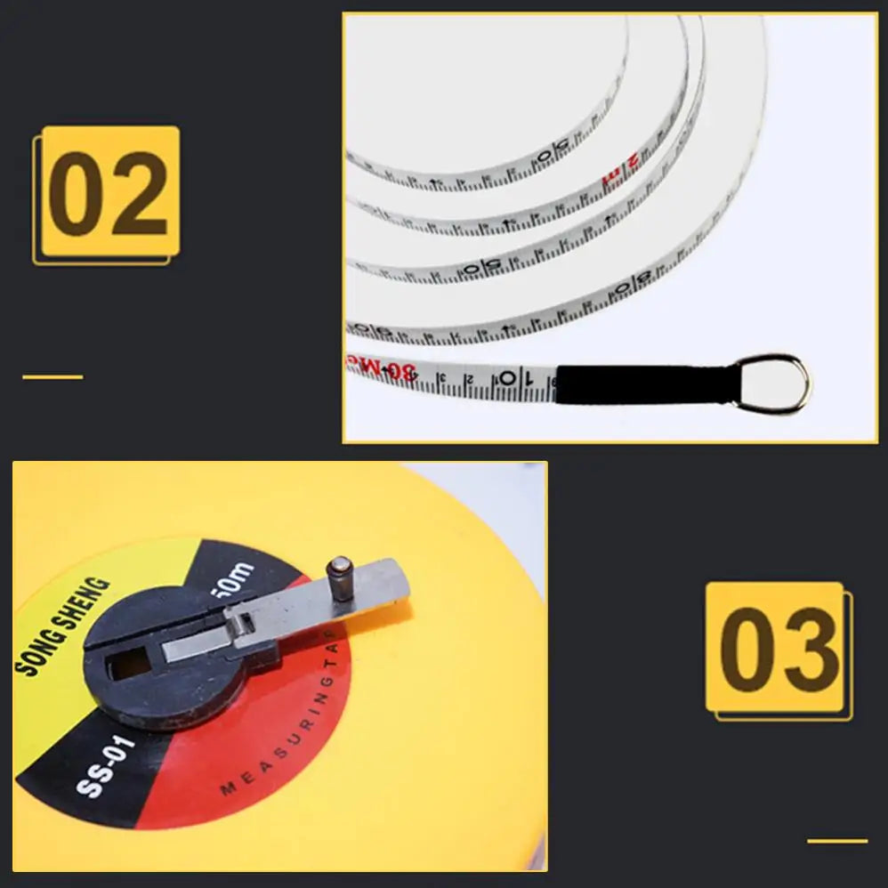 10/15/20/30/50M Tape Measure Circular Glass Fiber Leather Tape Measure Carpenter Metric Measuring Meter Tape Measure Tools