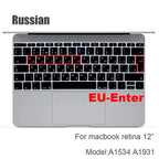 Russian Silicone Keyboard Cover Protector for Macbook Air13/12/15/16Pro Touchbar A2992/A3113/A2941/A1990/A3114/A2289A2337/A2141