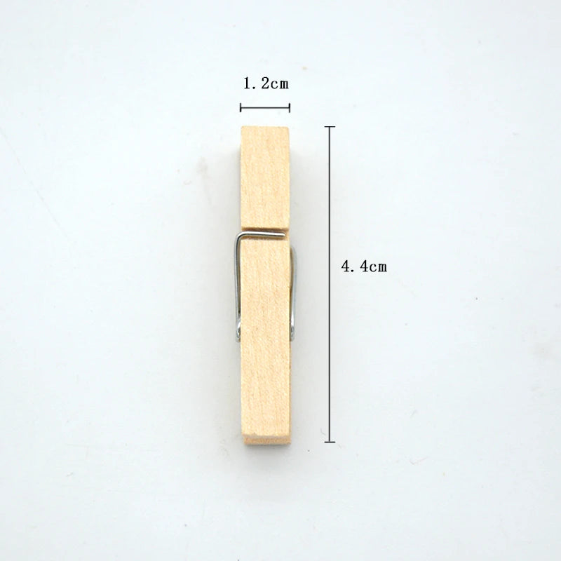 1/20/30/50 PCS Different Sizes 25mm/35mm/44mm/150mm Natural Wooden Clips For Photo Memo Office Clothespin Craft Decoration Pegs