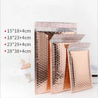 50pcs Rose Gold Poly Bubble Mailer Envelopes Aluminum Foil Padded Envelopes Self Seal Bubble Shipping Mailer Bags