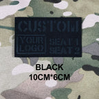 Custom Laser Cutting IR IFF Infrared Reflection Patch Name Tapes Tag Brand Black Letters