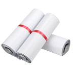 50PCS Portable White Express Courier Tote Bag DIY Logo Plastic Self-Sealing Adhesive Poly Envelope T-shirt Gift Mailing Pouches