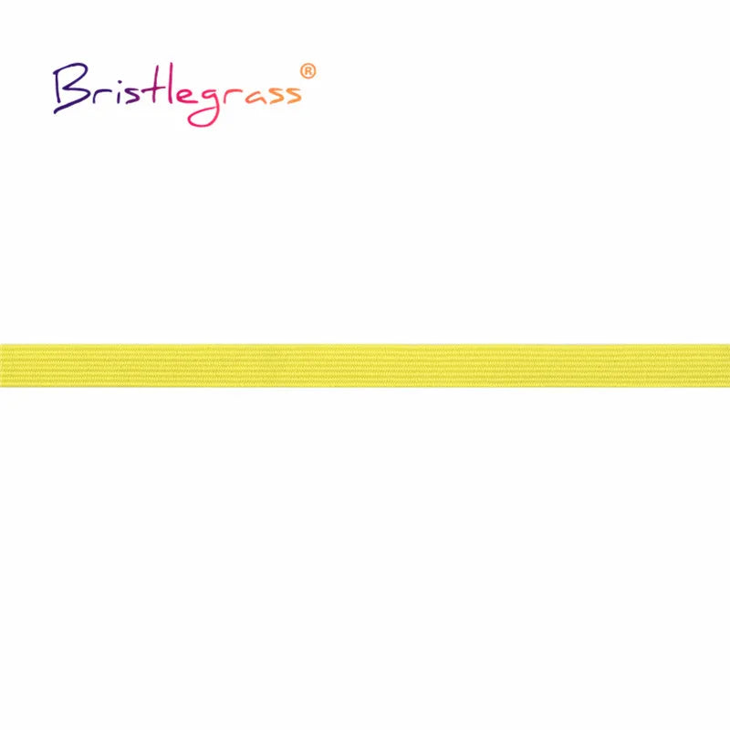 BRISTLEGRASS 2 5 10 Yard Flat Skinny Elastic Cord 1/4" 6mm Latex Rubber Bands Stretch String Notebook Ear Loop Dress Sewing Trim