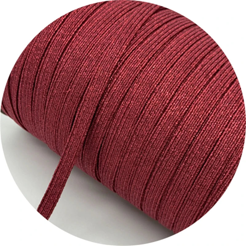 5yards/Lot 6mm Glitter Elastic Ribbon Sewing Elastic Band Fiat Rubber Band For Waist Band Stretch Rope DIY Mask Lanyard