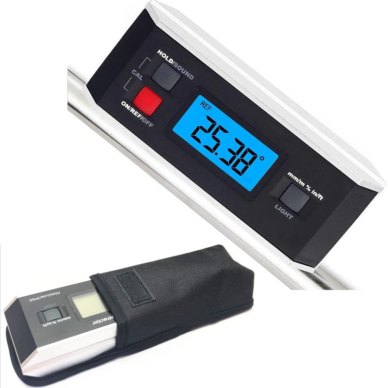 IP65 Digital LCD Protractor Angle Finder Level Inclinometer Magnetic V-Groove 0~360 Degree Inclinometer Level Box with Magnet