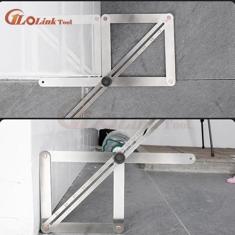 DIY Multi-angle Corner Angle Finder Aluminum Protractor Tile Wood Ruler Woodworking Model Craft Angle