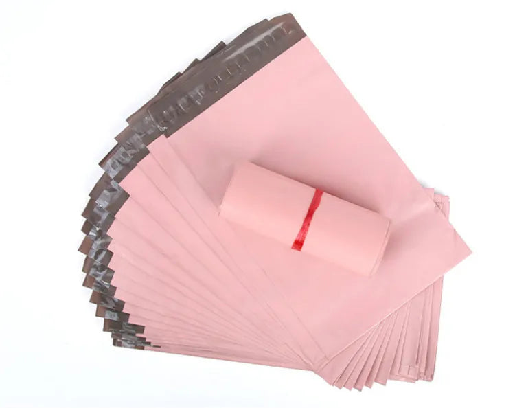 100PCS Custom Logo Text Express Courier Bag Plastic Self-Sealing Adhesive Poly Envelope Clothing T-shirt Box Shipping Pouches
