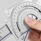 Youpin 4 in 1 Fizz Metal Ruler Stationery Set Aluminum Alloy Multifunctional Combination Ruler Ruler Triangle Protractor Drawing
