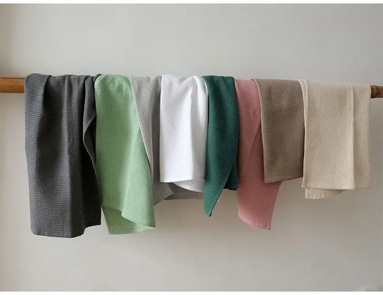 Ultra Soft Absorbent Tea Towel,Waffle Weave Cotton Dish Rags,45x65cm Large Kitchen Dinner Plate Hand Towel,Cloth Napkins