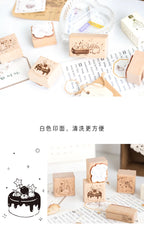 Yoofun Star River Wood Stamps Standard Rubber Kawaii Stamp Seal For DIY Scrapbooking Journal Card Making Decoroation Crafts