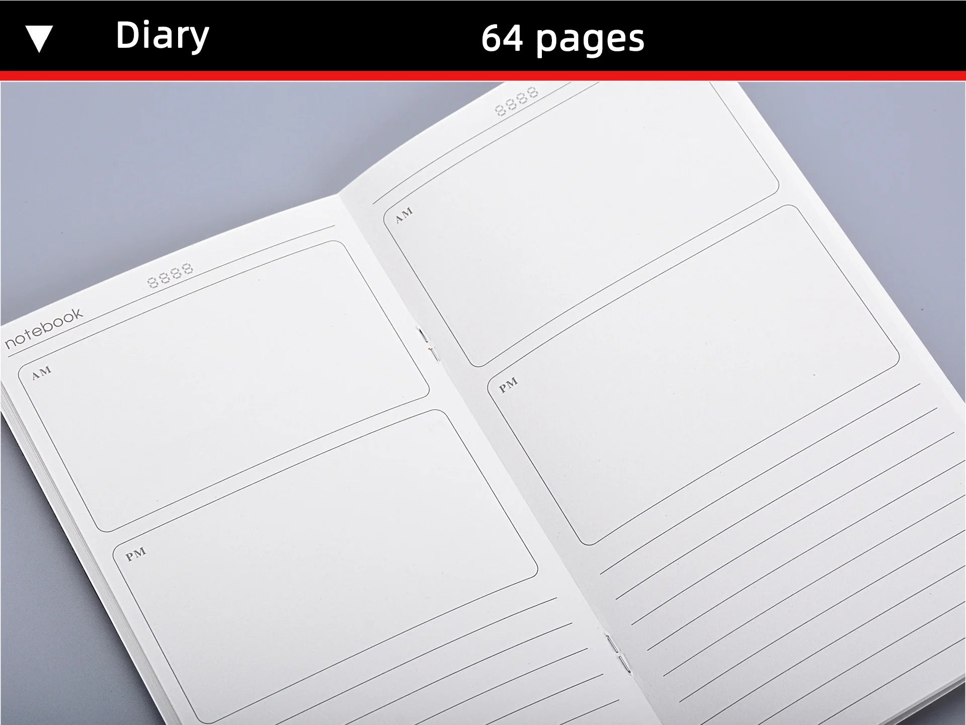 Replace Notebooks DIY Journal Inner Paper Books 4 Sizes 64 Pages Blank/ Graph/ Ruled/ Dot Diary School Office Student Stationery