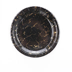 Black Series Gold Blocking Disposable Tableware Party Paper Plates Napkins Cups Straws Birthday Party Wedding New Year Decor