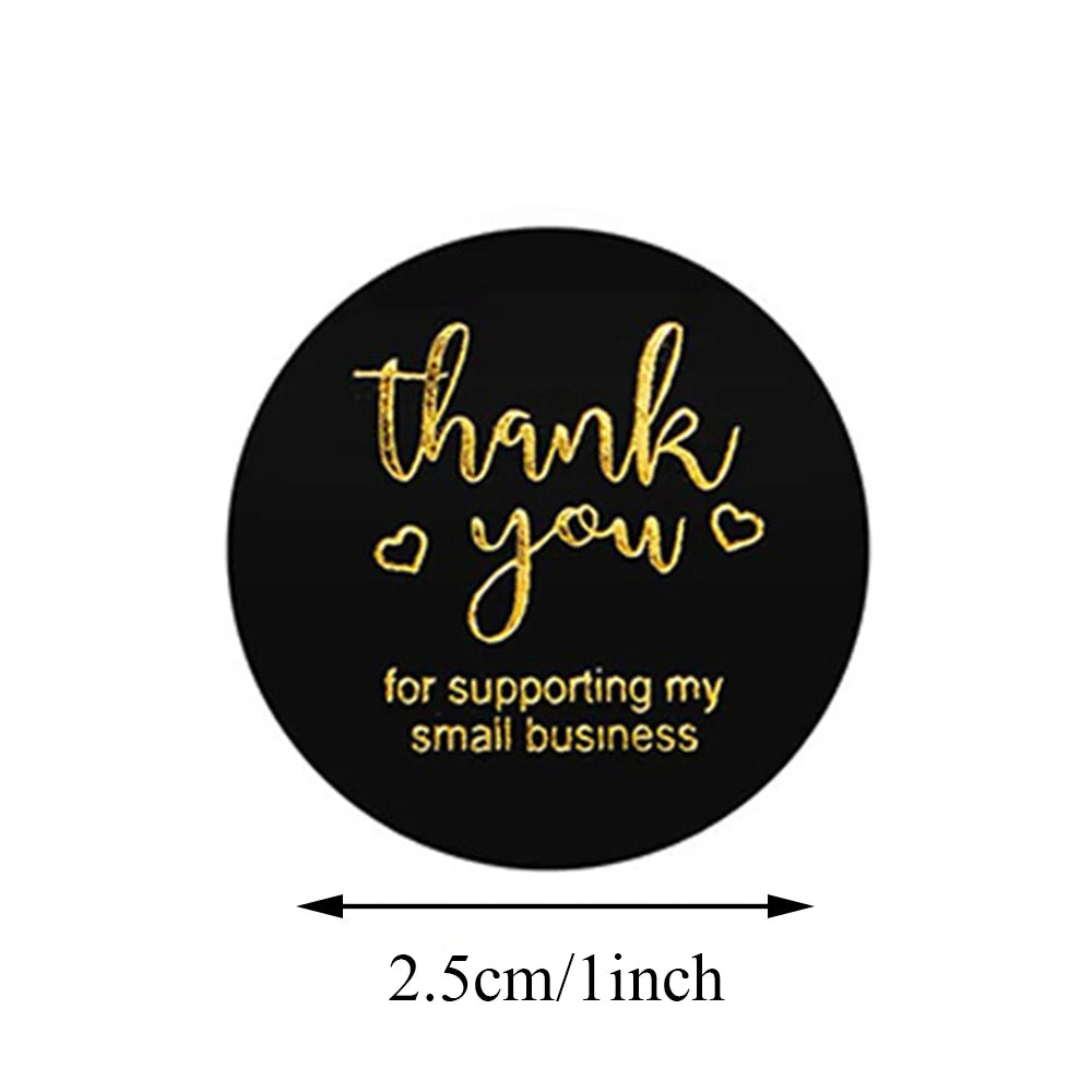 100-500pcs Thank You for My Small Business Stickers Paper Thank You Label Sticker Kraft paper Adhesive Shipping Mail Labels