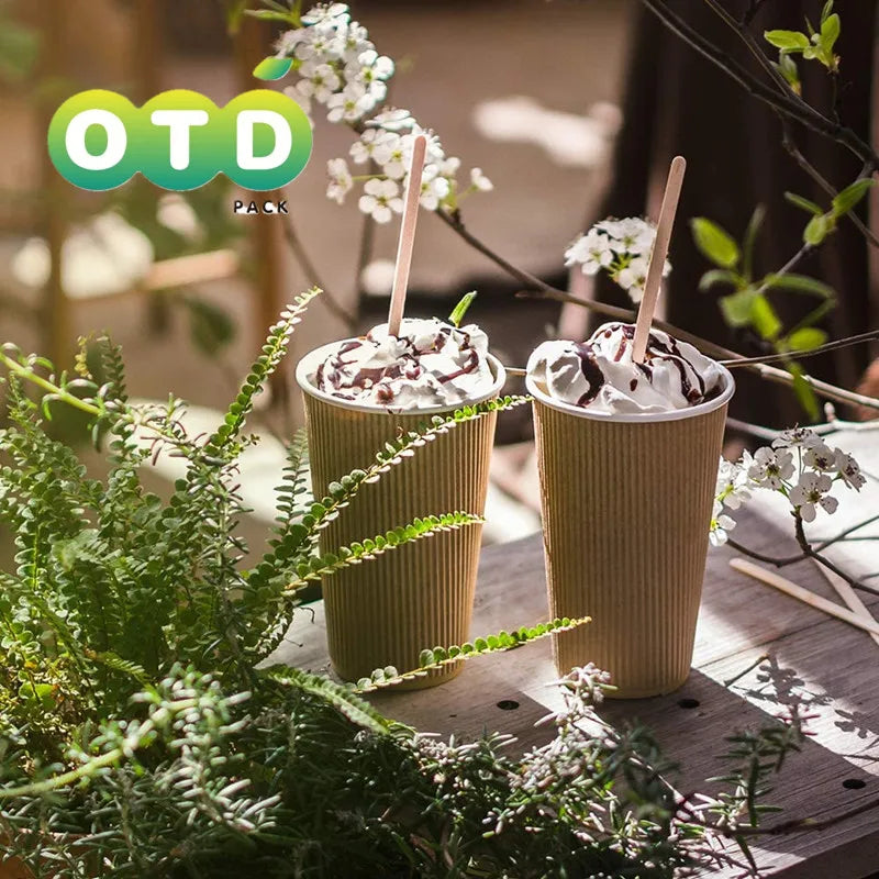 Individually Paper Wrapped Wooden Coffee Stirrers Disposable Wood Sticks for Coffee/Tea/Hot Beverage/Hot Chocolate/Cold Drinks