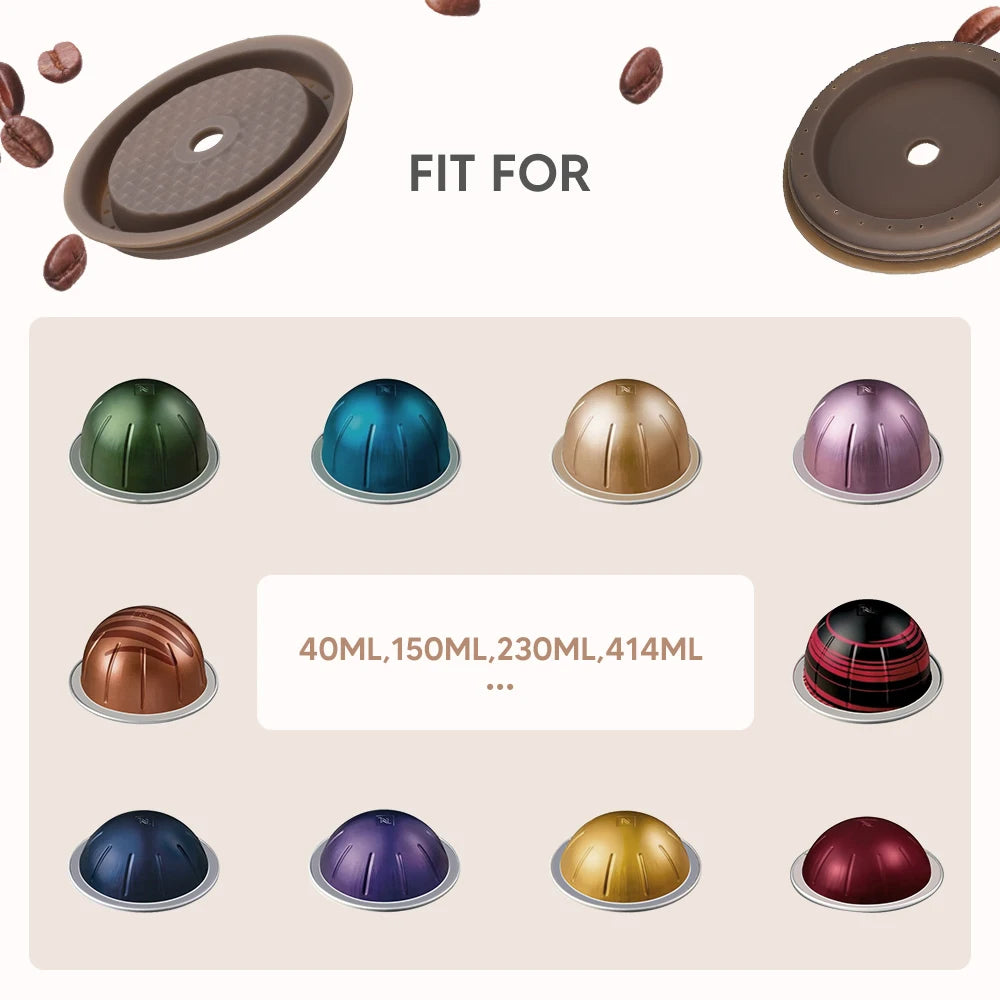 Nespresso Vertuo Reusable Pod lid Refillable Nespresso Pods Reusable silicone cover for Nespresso Vertuoline & Vertuo