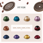 Nespresso Vertuo Reusable Pod lid Refillable Nespresso Pods Reusable silicone cover for Nespresso Vertuoline & Vertuo