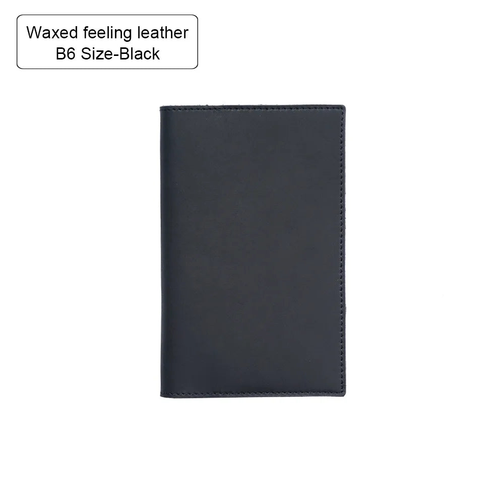 100% Genuine Leather Cover A5A6B6 Sketchbook Planner with Grid Blank Insert Retro Notebooks and Journals Diary Cover Stationery