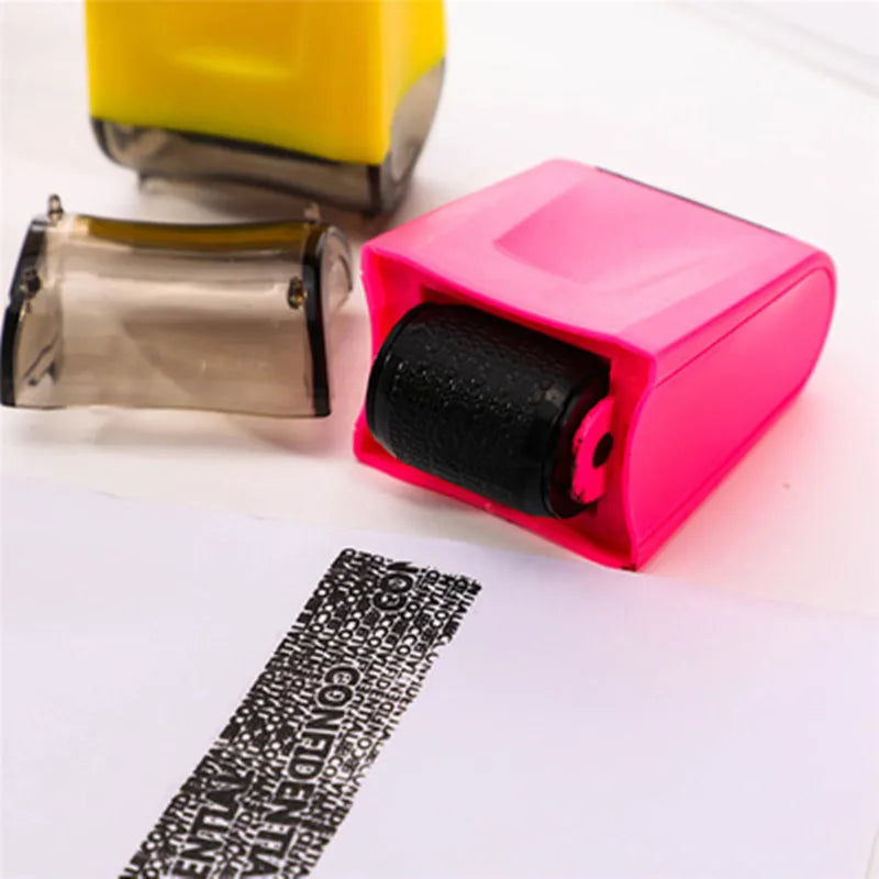 Hot Sale Roller Identity Theft Protection Stamp For Guarding Your Id Privacy Confidential Data Portable Craft Supplies RE